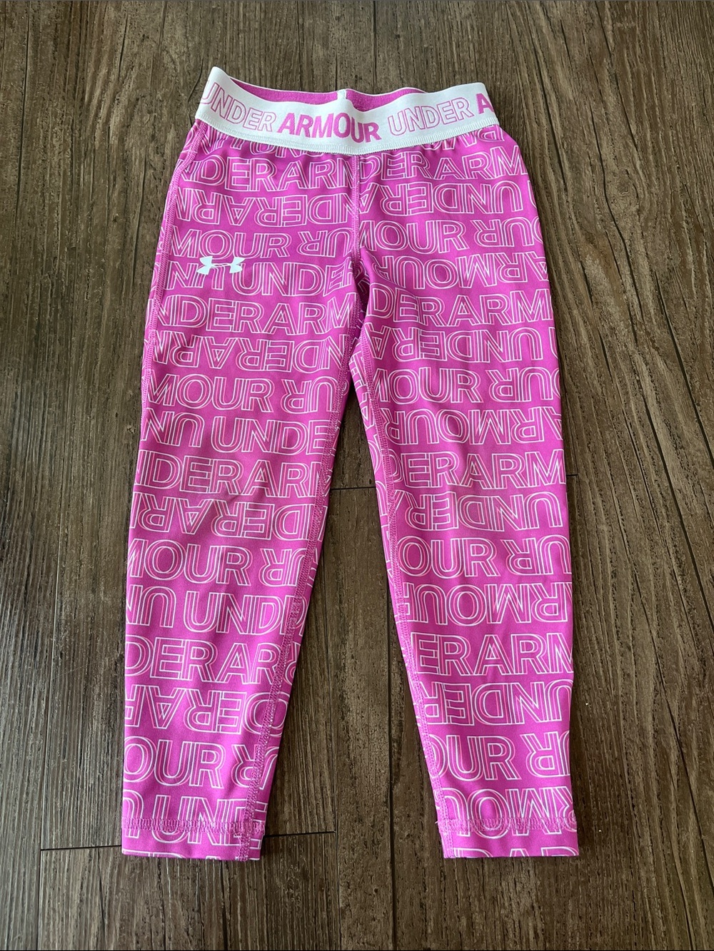 Under Armour Pink Logo Girls' Leggings